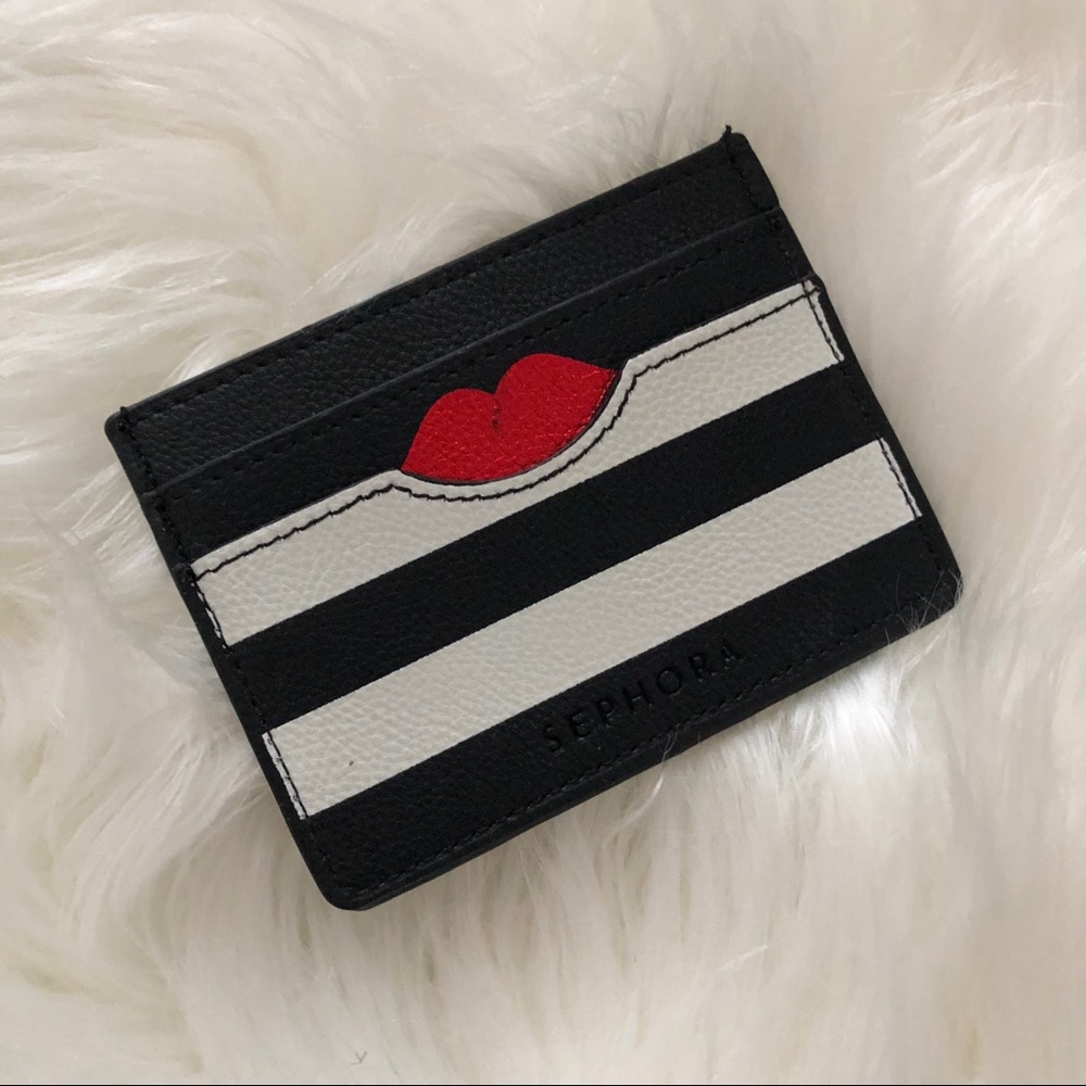 Sephora striped lips card case
